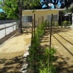 Drought -tolerant yards backyard lawn to soil.